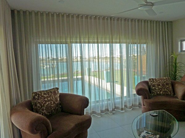 Sheer curtains on S wave track from Lindys Curtains and Blinds